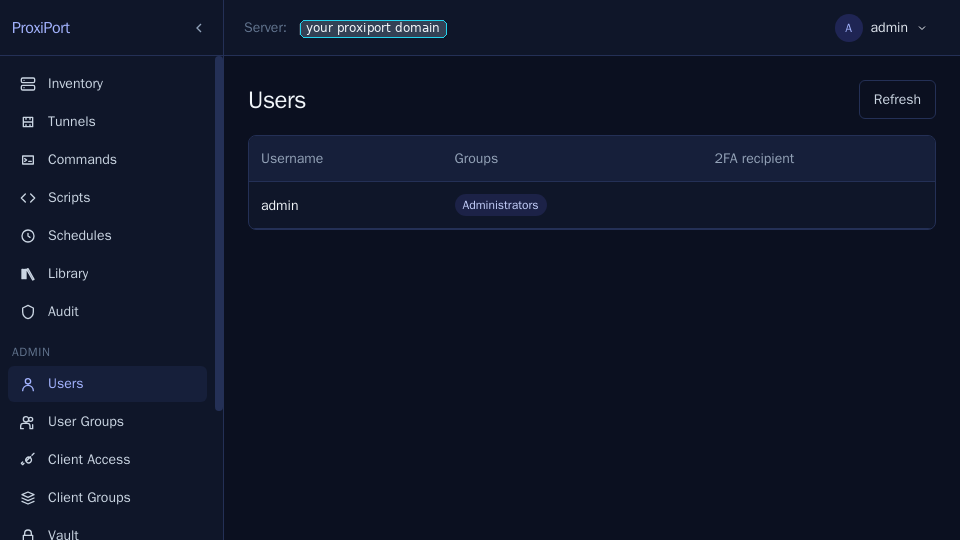 Picking a user to (re-)enroll for TOTP.
